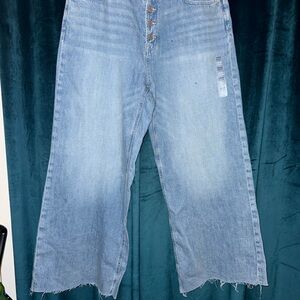 GAP Denim Wide-Leg Jeans in Light Blue